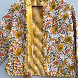 Floral Quilted Jacket - Multicolor